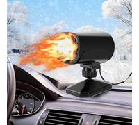 Riscaldatore per auto, riscaldatore portatile per auto, riscaldatore e sbrinatore per auto da 150W 12V, base rotante a 360 gradi, ventilatore portatile 2 in 1 a riscaldamento e raffreddamento rapido