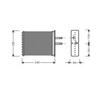 PRASCO FT132H002 Scambiatore calore per riscaldamento abitacolo
