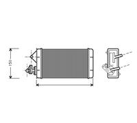PRASCO FT127H001 Scambiatore calore per riscaldamento abitacolo
