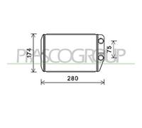 PRASCO FT930H001 Scambiatore calore per riscaldamento abitacolo