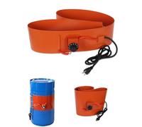 Riscaldatore per fusti con fascia per fusti, Cintura riscaldante in gomma siliconica for fusti di olio con termostato regolabile for 20L-200L(Knob Control,100L 1200 * 300mm 1800W)