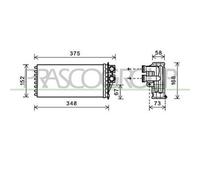 PRASCO PG520H001 Scambiatore calore per riscaldamento abitacolo
