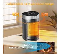 Riscaldatore per scrivania oscillante a 90° con display digitale, per