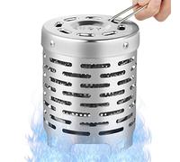 Riscaldatore per Tenda Campeggio, Diealles Shine Stufa Riscaldante per Tenda da Campeggio in Acciaio Inox, Mini Stufa Portatile Campeggio per Esterno