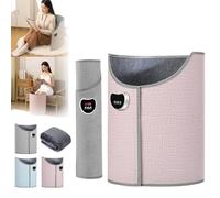 Riscaldatore piccolo piedi ginocchia con coperta Scaldapiedi pieghevole da posizionare sotto la scrivania(Pink,3rd Gear)