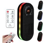 Riscaldatore plug-in Radiatore da tavolo Girevole 180 gradi Telecomando LED Sicurezza Anti-surriscaldamento Timer regolabile Design moderno Affidabile Prestazioni durevoli Uso Soggiorno Camera da lett