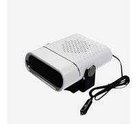 Riscaldatore portatile per auto, 12 V-24 V, con doppia modalità di riscaldamento e raffreddamento, per tutte le stagioni, manutenzione del parabrezza e flusso d'aria dell'abitacolo (bianco, 12 V)