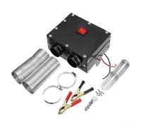 Riscaldatore portatile per auto, camion, 500 W, 12 V/24 V, per uso invernale, con funzione di sbrinamento e riscaldamento per auto, camper, autobus e veicoli da lavoro (2 fori 12 V)