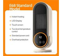 Riscaldatore portatile, PTC Ceramic Space Heater E68/E68S Desktop Fan Heater 1200W With LED Display Touch/Remote Control Tip-Over Overheat Protection,Riscaldatore per piccoli ambienti(E68S)