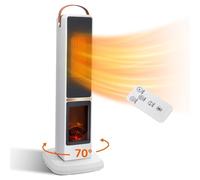 Riscaldatore, Riscaldatore elettrico da 2000 W for uso interno con camino, termoventilatore ceramico PTC veloce e sicuro, oscillazione di 70°