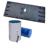 Riscaldatori per fusti Ton, riscaldatore per secchi con termostato regolabile, kit riscaldatore per fusti da 1200 W 220 V con cavo di alimentazione da 9,8 piedi, installazione senza attrezzi, grigio