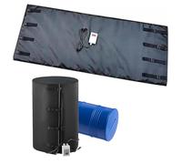 Riscaldatori per fusti Ton, riscaldatore per secchi con termostato regolabile, kit riscaldatore per fusti da 1200 W 220 V con cavo di alimentazione da 9,8 piedi, installazione senza attrezzi, nero