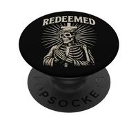 RISCATTO Scheletro Cristiano Vintage Croce Corona di Spine PopSockets PopGrip Adesivo