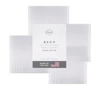 Risch Copertina per menù in vinile trasparente su entrambi i lati, con 2 viste, in plastica, con apertura dall'alto, lavabile, riutilizzabile, 21,6 x 27,9 cm, calibro 12, confezione da 24