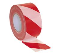Rischio Avvertimento Barriera Nastro 80mm X 100m Rosso/Bianco Non Adesivo -