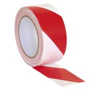 Rischio Avvertimento Nastro 50mm X 33m Rosso/Bianco - Sealey HWTRW Nuovo