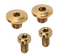 RISCHIO Bulloni del coperchio del cilindro dell'olio separato in lega di titanio Bullone del freno idraulico della bicicletta per M610 M615 M675 M785 (Oro)