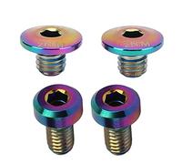 RISCHIO Bulloni del coperchio del cilindro dell'olio separato in lega di titanio Bullone del freno idraulico della bicicletta per M610 M615 M675 M785 (brillante; 3x2,6 mm)