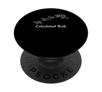 Rischio calcolato motivazionale gioco di parole Jumping Pet Cat Meme PopSockets PopGrip Adesivo