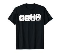 Rischio Ricco Dadi Hustle Imprenditore Denaro Dollaro Ricchezza Divertente Maglietta con Stampa Grafica Economica