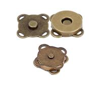 Risdany 10 Bottoni Automatici magnetici, Bottoni Metallici Invisibili cuciti, Adatti per Portafogli Fai da Te, Borse, Abbigliamento e Accessori Artigianali,14 Millimetri