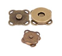 Risdany 10 Bottoni Automatici magnetici, Bottoni Metallici Invisibili cuciti, Adatti per Portafogli Fai da Te, Borse, Abbigliamento e Accessori Artigianali,18 Millimetri