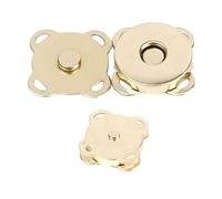 Risdany 10 Bottoni Automatici magnetici, Bottoni Metallici Invisibili cuciti, Adatti per Portafogli Fai da Te, Borse, Abbigliamento e Accessori Artigianali,18 Millimetri