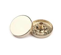 Risdany 10 Set di Bottoni Automatici in Metallo per Cucire Bottoni Metallici 503 Accessori per la Riparazione di Piumini per Giacche Piatte in Lega di Zinco,Rosa Chiaro,15 mm