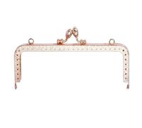 Risdany 2 Fibbie a Forma di Bacio per Portafoglio Quadrato in Oro da 8,5-20,5 cm, Regolabili, Adatte per Portafogli, Borse e Accessori Artigianali.,18 Centimetri