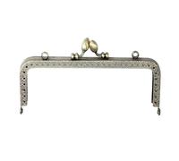 Risdany 2 Fibbie a Forma di Bacio per Portafoglio Quadrato in Oro da 8,5-20,5 cm, Regolabili, Adatte per Portafogli, Borse e Accessori Artigianali.,8,5 Centimetri