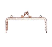 Risdany 2 Fibbie a Forma di Bacio per Portafoglio Quadrato in Oro da 8,5-20,5 cm, Regolabili, Adatte per Portafogli, Borse e Accessori Artigianali.,12,5 Centimetri