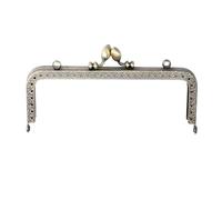 Risdany 2 Fibbie a Forma di Bacio per Portafoglio Quadrato in Oro da 8,5-20,5 cm, Regolabili, Adatte per Portafogli, Borse e Accessori Artigianali.,12,5 Centimetri