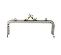 Risdany 2 Fibbie a Forma di Bacio per Portafoglio Quadrato in Oro da 8,5-20,5 cm, Regolabili, Adatte per Portafogli, Borse e Accessori Artigianali.,18 Centimetri