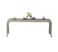 Risdany 2 Fibbie a Forma di Bacio per Portafoglio Quadrato in Oro da 8,5-20,5 cm, Regolabili, Adatte per Portafogli, Borse e Accessori Artigianali.,10,5 Centimetri