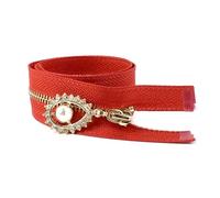 Risdany 2 Pezzi 3# 15/18/20/25/30cm Cerniera in Metallo Perla cursore Decorazione Abbigliamento Cerniera Accessori per Cucire,Chiudi-End-20 cm