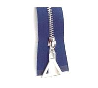 Risdany 2 Pezzi 3# 15-30 cm Chiuso 40-70 cm Cerniera Aperta in Metallo Denti Oro e Argento Cerniera Singola Aperta Abbigliamento Accessori per Cucire,Marina d'Argento,Open-end-70 cm