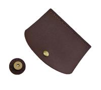 Risdany 2 Pezzi di copriborse all'Uncinetto, Kit Fai da Te con Patta in Pelle per Borse lavorate a Maglia da Donna e Accessori per Il Cucito Artigianale,10x12 cm