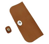 Risdany 2 Pezzi di copriborse all'Uncinetto, Kit Fai da Te con Patta in Pelle per Borse lavorate a Maglia da Donna e Accessori per Il Cucito Artigianale,10x23cm