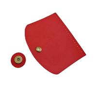 Risdany 2 Pezzi di copriborse all'Uncinetto, Kit Fai da Te con Patta in Pelle per Borse lavorate a Maglia da Donna e Accessori per Il Cucito Artigianale,10x12 cm