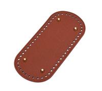 Risdany 2 Pezzi di Fondo Ovale per Borsa Intrecciata, Base in Pelle PU con Fori preforati, Adatto per Accessori Fai da Te per la Realizzazione di Borse Fatte a Mano,22x10cm