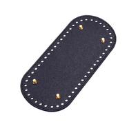 Risdany 2 Pezzi di Fondo Ovale per Borsa Intrecciata, Base in Pelle PU con Fori preforati, Adatto per Accessori Fai da Te per la Realizzazione di Borse Fatte a Mano,22x10cm