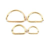 Risdany 20 Fibbie ad Anello a D rettangolari da 16-50 mm, connettori in fettuccia Metallica per Cinghie per Borse e Accessori Fai da Te,38 Millimetri