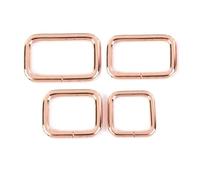 Risdany 20 Fibbie ad Anello a D rettangolari da 16-50 mm, connettori in fettuccia Metallica per Cinghie per Borse e Accessori Fai da Te,20 Millimetri