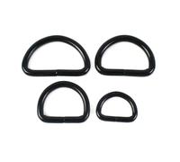 Risdany 20 Fibbie ad Anello a D rettangolari da 16-50 mm, connettori in fettuccia Metallica per Cinghie per Borse e Accessori Fai da Te,25 Millimetri