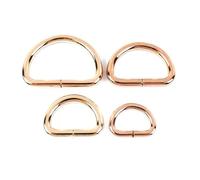 Risdany 20 Fibbie ad Anello a D rettangolari da 16-50 mm, connettori in fettuccia Metallica per Cinghie per Borse e Accessori Fai da Te,16 Millimetri