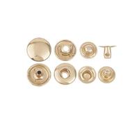 Risdany 20 Set Bottoni a Pressione in Ottone Massiccio Kit a Scatto Bottoni a Pressione in Metallo Accessori Artigianali per Pelle, Vestiti, Giacche, Borse,Qq caffè,12,5 mm