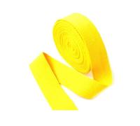 Risdany 20M/Rotolo 20-50mm Fettuccia in Cotone Poliestere, Fettuccia in Tela, Cinghie per Zaino, Reggette, Fettuccia in Twill,Giallo,38 mm