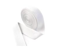 Risdany 20M/Rotolo 20-50mm Fettuccia in Cotone Poliestere, Fettuccia in Tela, Cinghie per Zaino, Reggette, Fettuccia in Twill,Bianco,25 mm