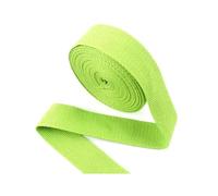 Risdany 20M/Rotolo 20-50mm Fettuccia in Cotone Poliestere, Fettuccia in Tela, Cinghie per Zaino, Reggette, Fettuccia in Twill,Verde Fluorescente,50 mm