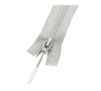 Risdany 5# 15/18/25cm Chiuso 40-80cm Kit di Riparazione Cerniera sigillata per Cucire in Resina Aperta Cerniera a Doppia Testa,Grigio Chiaro,OpenEnd-60 cm
